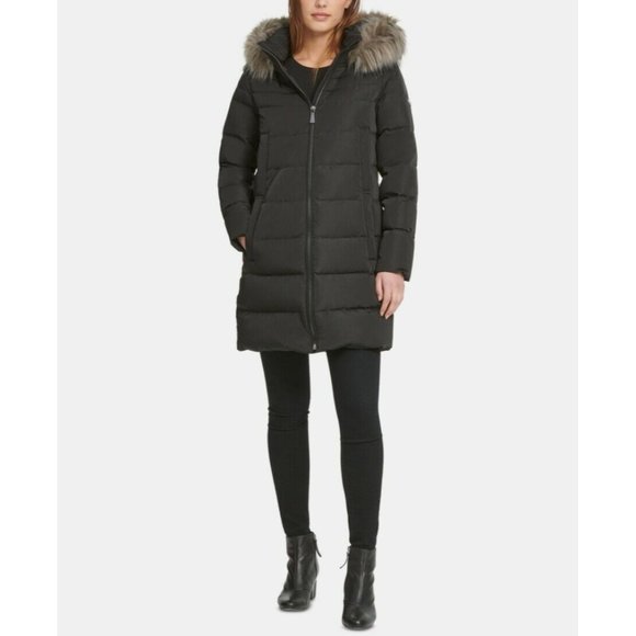 Dkny Women's PS Petite Puffer Parka Coat NwT